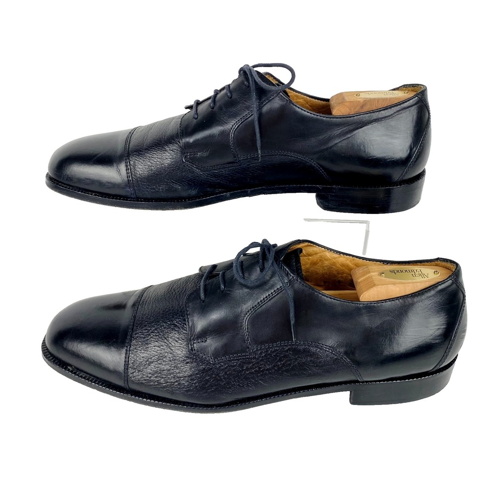 Pronto Uomo Leather Oxfords Mens 13 M Black Flexible Cap Toe Comfort All Leather